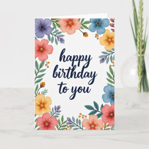 Carte d'anniversaire Botanical Wishes