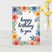 Carte d'anniversaire Botanical Wishes (Fleur jaune)