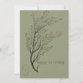 carte d'anniversaire botanique (Devant)