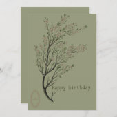 carte d'anniversaire botanique (Devant / Derrière)