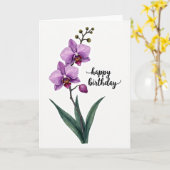 Carte d'anniversaire botanique douce (Fleur jaune)