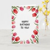 Carte d'anniversaire botanique rose (Fleur jaune)