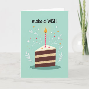 Carte d'anniversaire Bougie de voeux