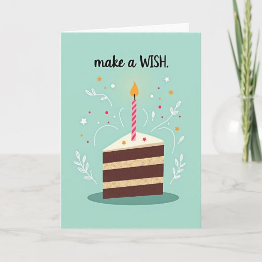 Carte d'anniversaire Bougie de voeux (Devant)
