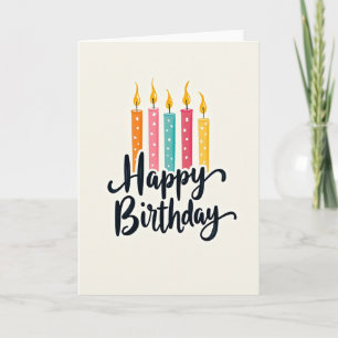 Carte d'anniversaire Bougie Joyeuse