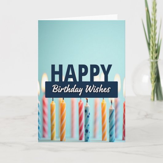 Carte d'anniversaire Bougie Joyeuse (Devant)