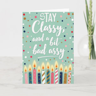 Carte d'anniversaire Bougie Menthe