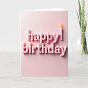 Carte d'anniversaire Bougie Potelée