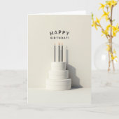 Carte d'anniversaire Bougie Sérène (Fleur jaune)