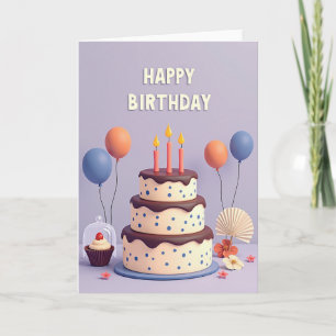 Carte d'anniversaire Bougies Corail