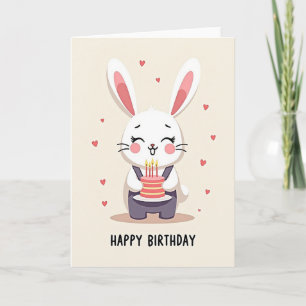 Carte d'anniversaire Bougies Créature Mignonne