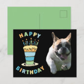 Carte d'anniversaire Bouledogue français Carte pos (Devant / Derrière)