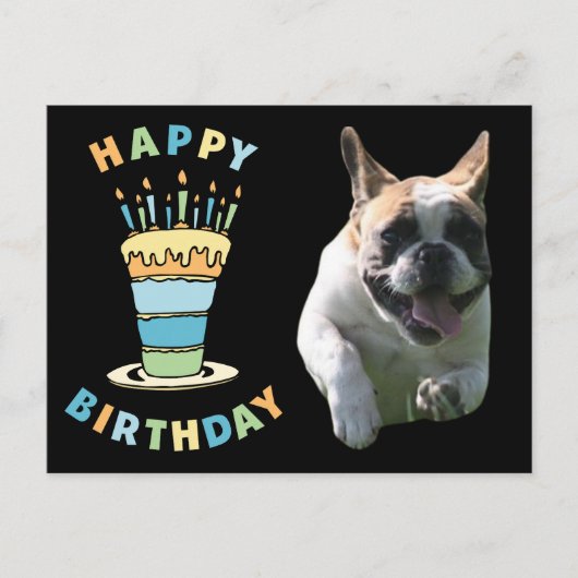 Carte d'anniversaire Bouledogue français Carte pos (Devant)