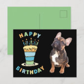 Carte d'anniversaire Bouledogue français Carte pos (Devant / Derrière)