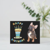 Carte d'anniversaire Bouledogue français Carte pos (Debout devant)