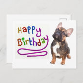 Carte d'anniversaire Bouledogue français Carte pos (Devant / Derrière)