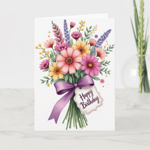 Carte d'anniversaire Bouquet de Jardin