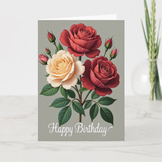 Carte d'anniversaire Bouquets Botaniques (Devant)