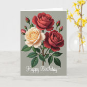 Carte d'anniversaire Bouquets Botaniques (Fleur jaune)