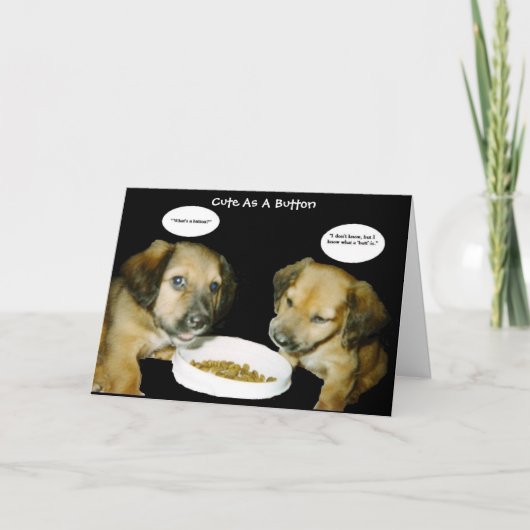 Carte d'anniversaire Bouton (Devant)