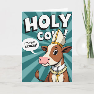 Carte d'anniversaire bovine drôle