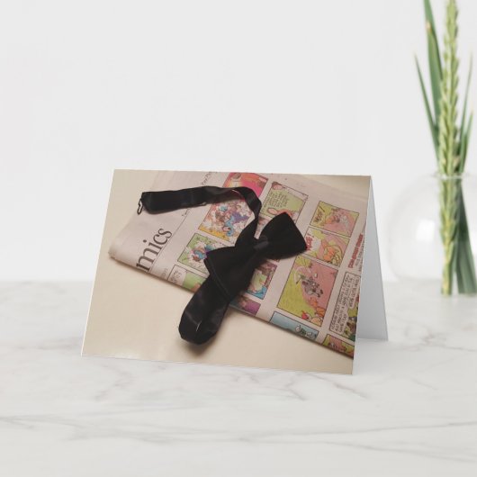 Carte d'anniversaire "Bow Cravate Comics" (Devant)