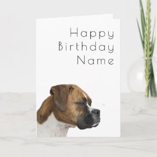 Carte d'anniversaire Boxe Dog Art Déco