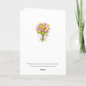 Carte d'anniversaire Bright and Beautitip Bouquet (Dos)