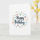 Carte d'anniversaire Bright Confetti (Fleur jaune)