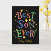 Carte d'anniversaire brillante pour le meilleur de (Fleur jaune)