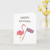 Carte d'anniversaire britannique (Fleur jaune)