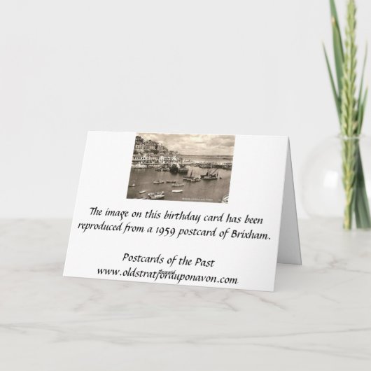 Carte d'anniversaire - Brixham, Devon (Dos)