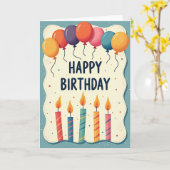 Carte d'anniversaire brodée festive (Fleur jaune)