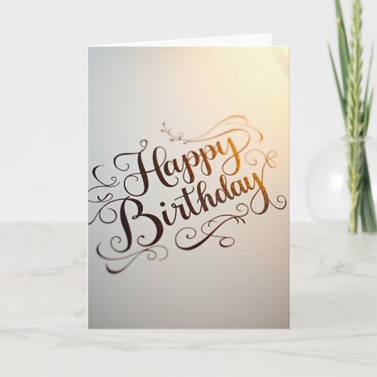 Carte d'anniversaire Bronze Shimmer (Devant)