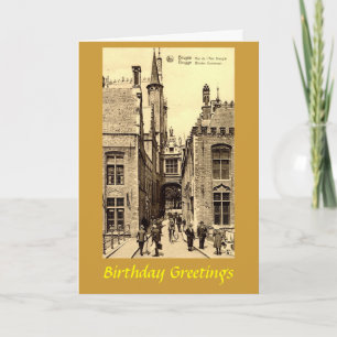 Carte d'anniversaire - Bruges, Belgique