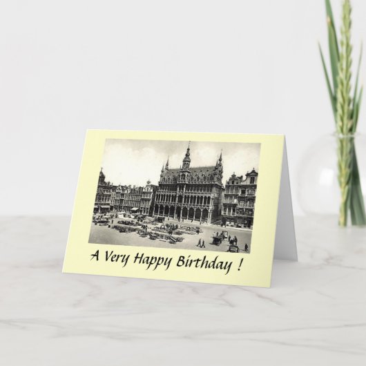 Carte d'anniversaire - Bruxelles, Grand-Place (Devant)