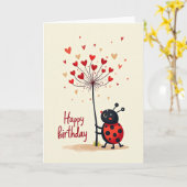 Carte d'anniversaire Buggy Heart (Fleur jaune)