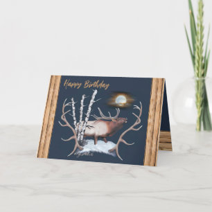Carte d'anniversaire Bull Elk