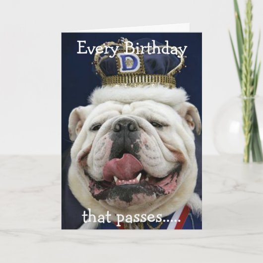 Carte d'anniversaire Bullldog (Devant)