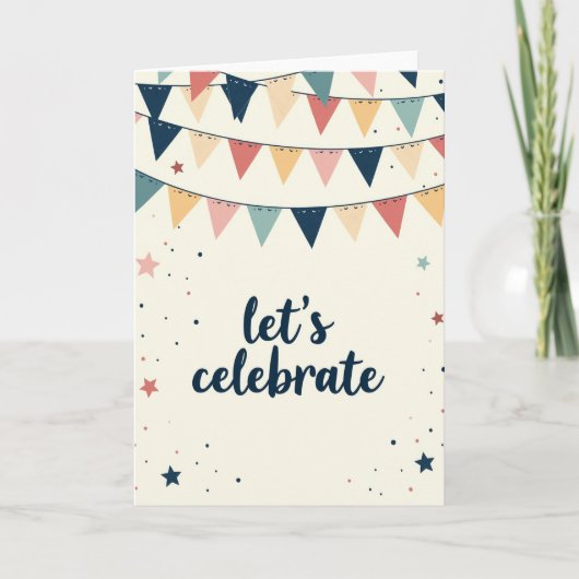Carte d'anniversaire Bunting (Devant)