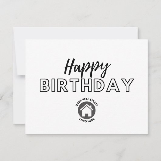 Carte d'anniversaire Business Realty (Devant)
