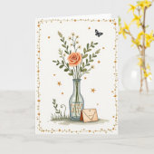 Carte d'anniversaire Butterfly Bloom (Fleur jaune)