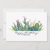 Carte d'anniversaire Cactus (Devant)