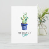 Carte d'anniversaire Cactus (Debout devant)