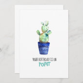 Carte d'anniversaire Cactus (Devant / Derrière)