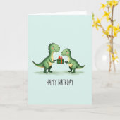 Carte d'anniversaire Cadeau Lézard (Fleur jaune)