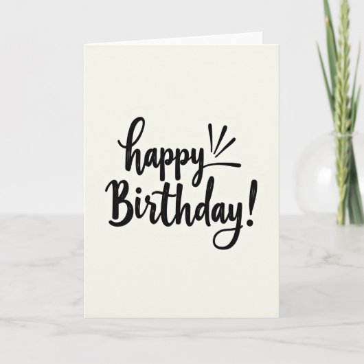 Carte d'anniversaire calligraphiée (Devant)