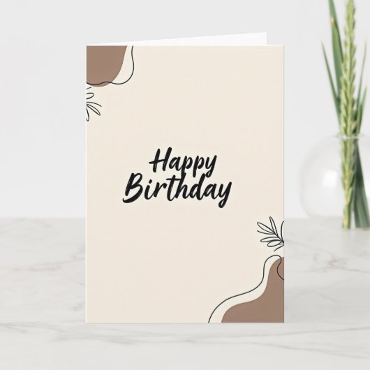 Carte d'anniversaire calligraphique (Devant)