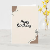 Carte d'anniversaire calligraphique (Fleur jaune)