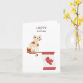 Carte d'anniversaire canadienne - Joyeux anniversa (Fleur jaune)